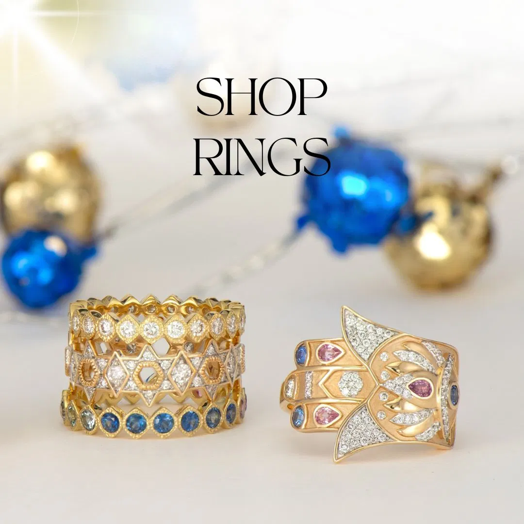 Image of 14k Gold Turquoise Flip Rings | Two-in-One Design | Three Stories